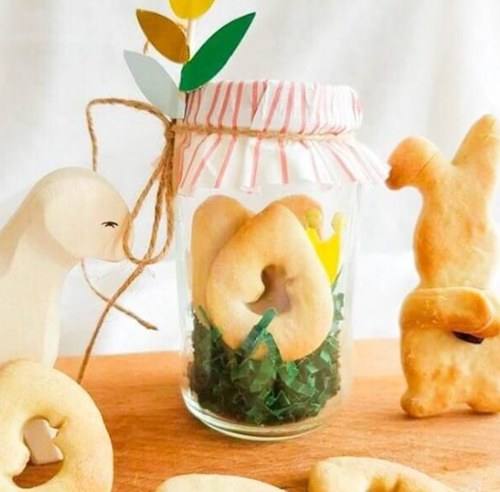 Easter nest in a jar